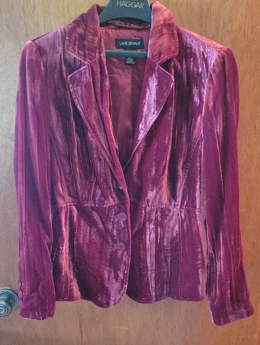Lane Bryant Velvet Blazer Jacket - Red